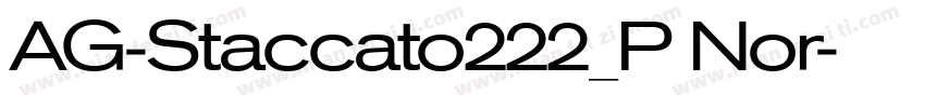 AG-Staccato222_P Nor字体转换